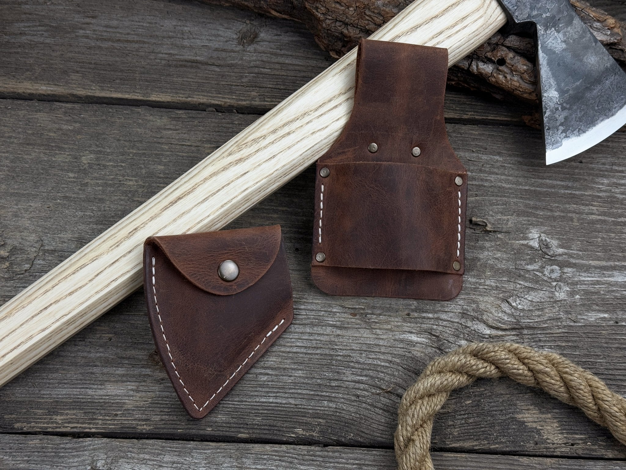 Bushcraft Axe Camping Hatchet with carbon steel blade and ash wood handle