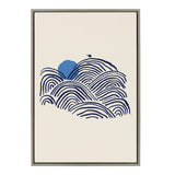 Sylvie Indigo Morning View Framed Canvas by Hannah Beisang by kateandlaurel - main product image for Resin Society