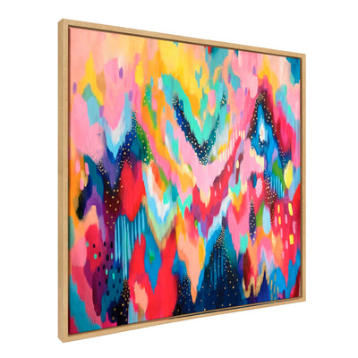 Sylvie EV Brushstroke 100 Framed Canvas by kateandlaurel - product image 2 for Resin Society