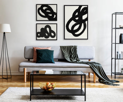 Sylvie Black Path, Follow the Path and This Way Framed Canvas by kateandlaurel - product image 4 for Resin Society