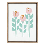 Sylvie Scandi Paper Flowers Framed Canvas by kateandlaurel - main product image for Resin Society