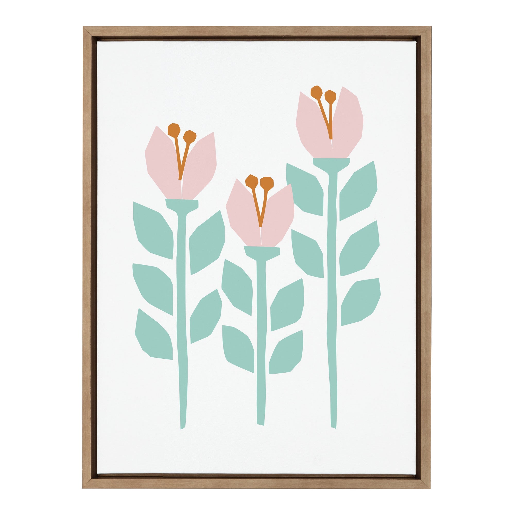 Sylvie Scandi Paper Flowers Framed Canvas by kateandlaurel - product image 9 for Resin Society