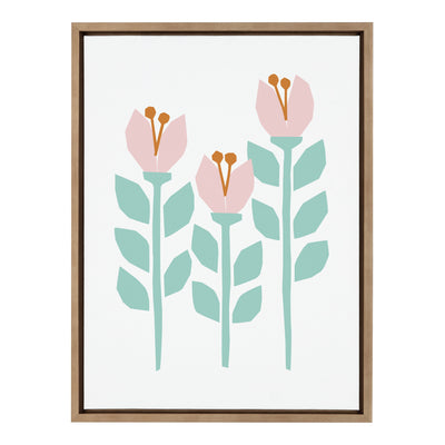 Sylvie Scandi Paper Flowers Framed Canvas by kateandlaurel - product image 9 for Resin Society