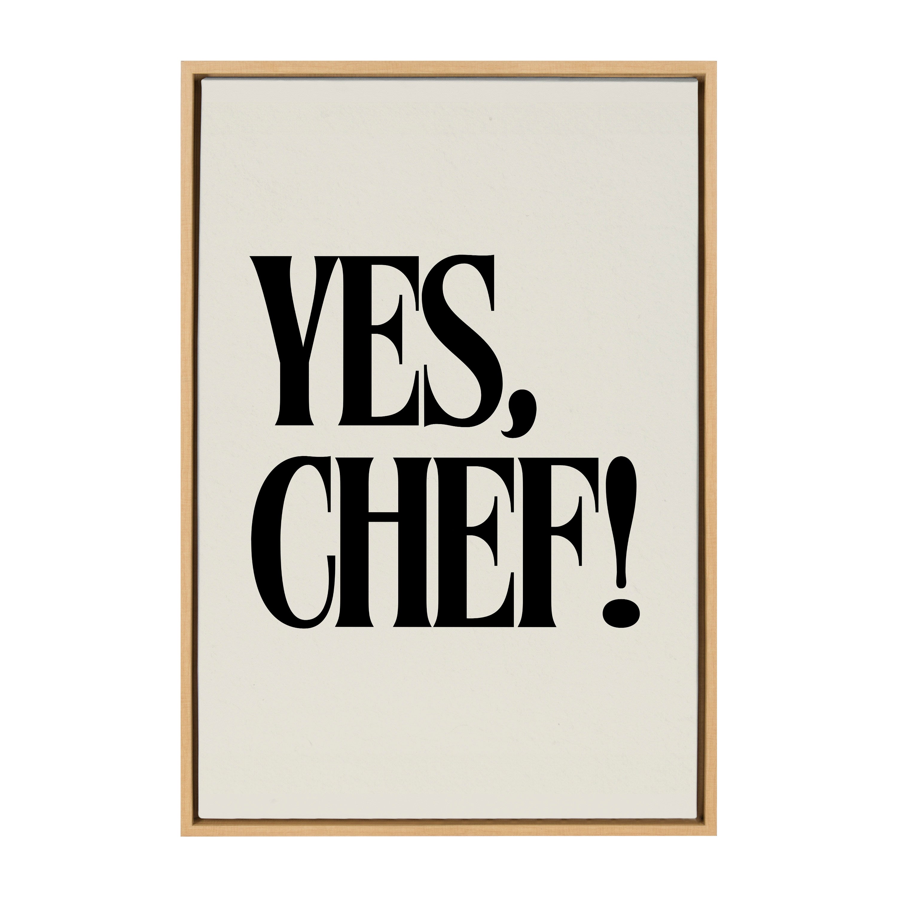 Sylvie Yes Chef Framed Canvas by Saint and Sailor Studios
