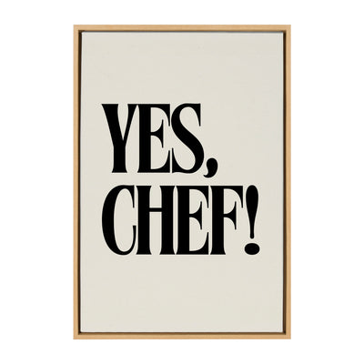 Sylvie Yes Chef Framed Canvas by Saint and Sailor Studios