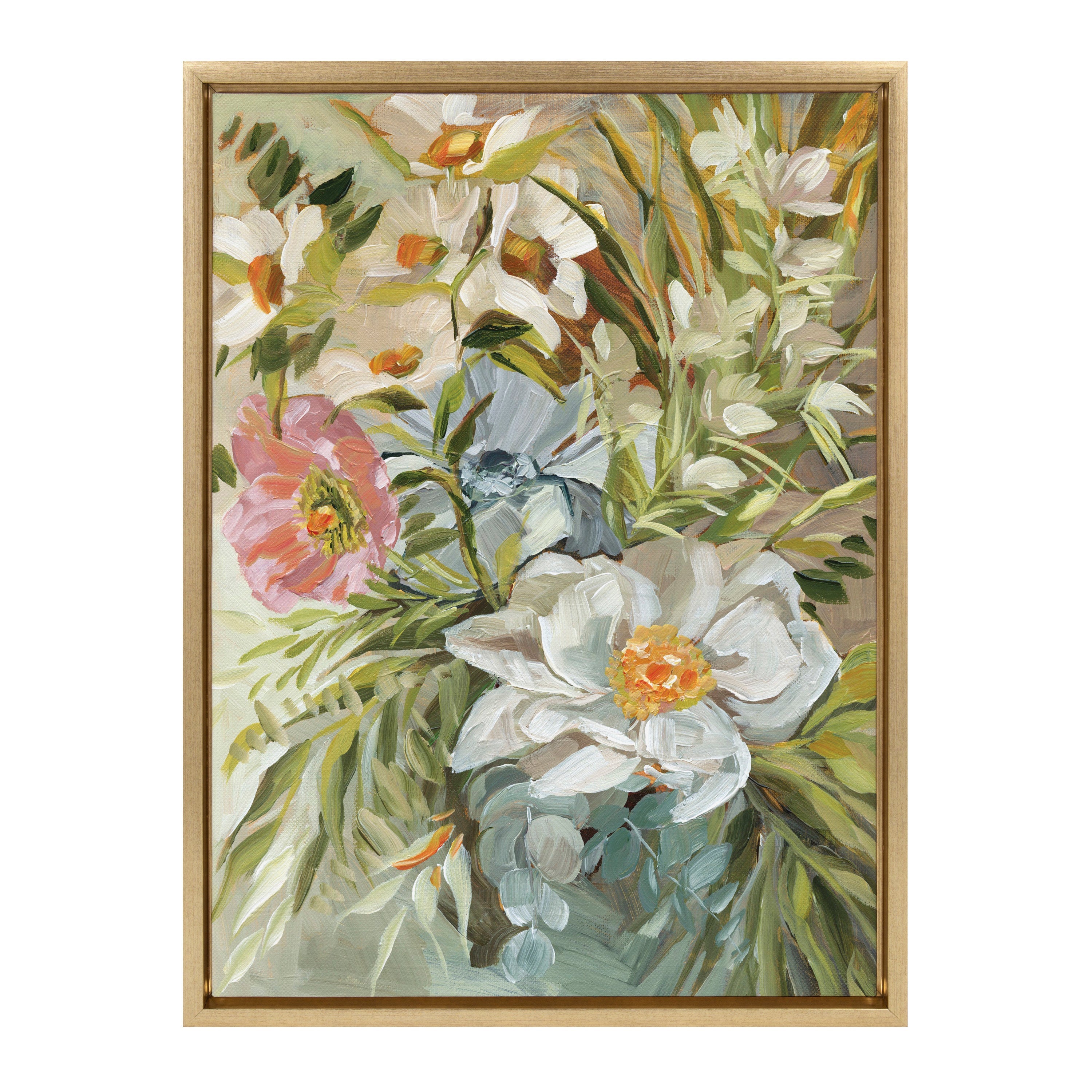 Sylvie Flower Garden Framed Canvas by Annie Quigley