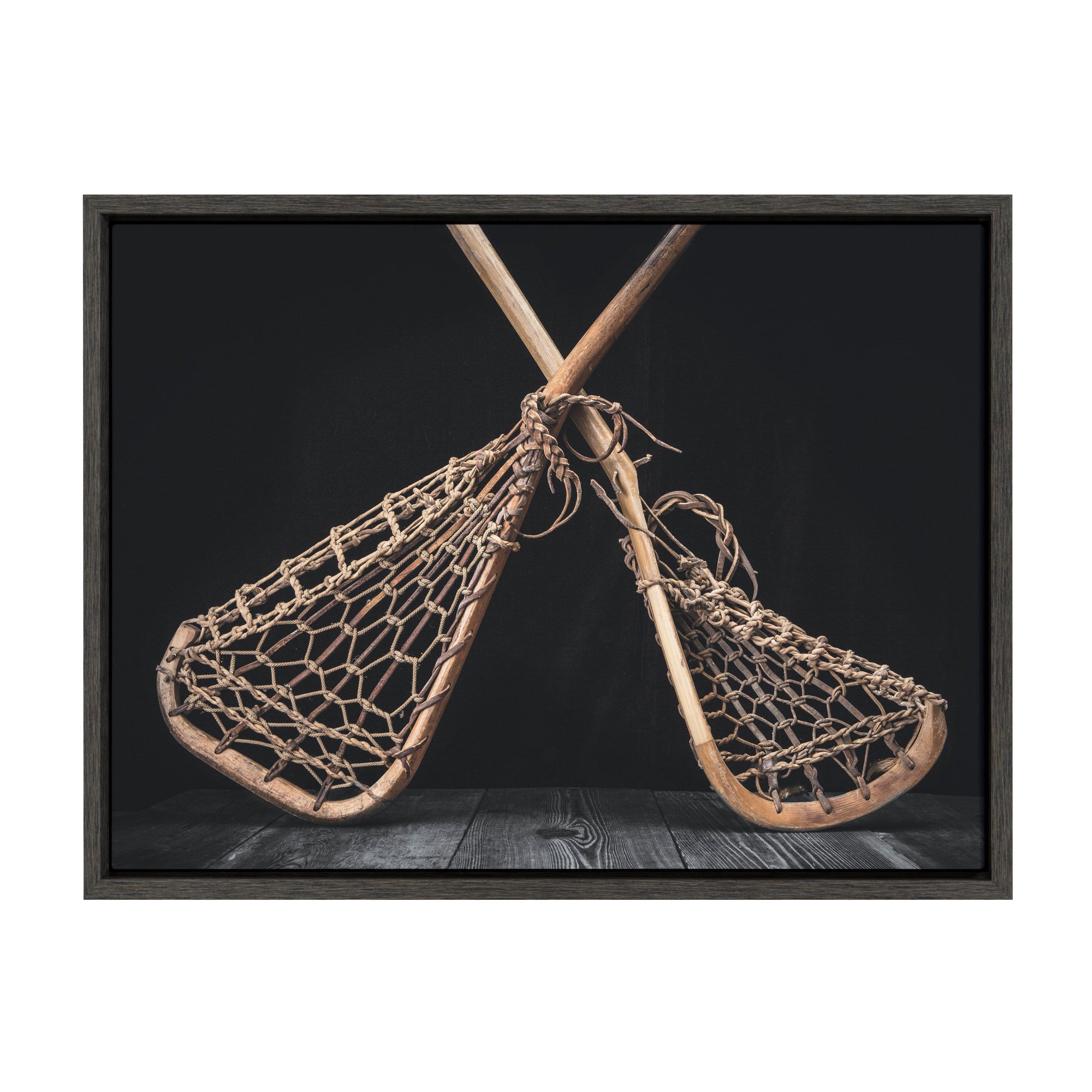 Sylvie Lacrosse Sticks Framed Canvas by kateandlaurel - product image 9 for Resin Society