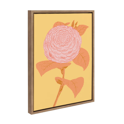 Sylvie Peony in Yellow Framed Canvas by kateandlaurel - product image 2 for Resin Society