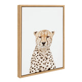 Sylvie Cheetah Portrait framed canvas art featuring cheetah illustration by Amy Peterson Art Studio