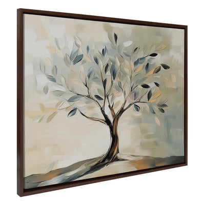 Sylvie Olive Tree Abstract Landscape Framed Canvas by The Creative Bunch Studio