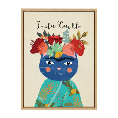 Sylvie Frida Cathlo Framed Canvas by Mia Charro by kateandlaurel - main product image for Resin Society
