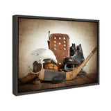 Sylvie Hockey Gear Framed Canvas by kateandlaurel - product image 2 for Resin Society