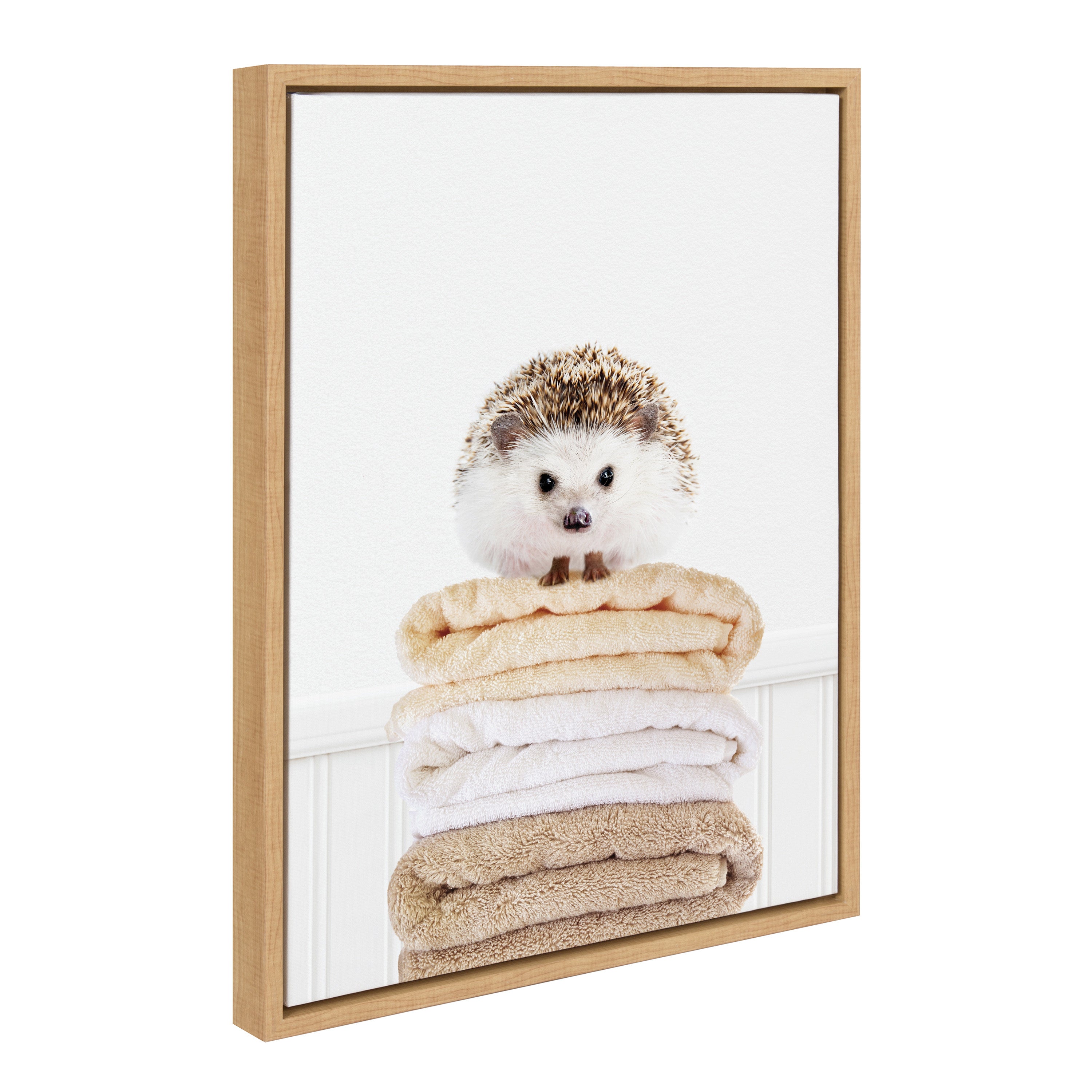 Sylvie Fold Hedgehog 1 Framed Canvas by kateandlaurel - product image 7 for Resin Society