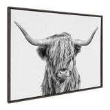 Sylvie Highland Cow 2 Framed Canvas by kateandlaurel - product image 13 for Resin Society