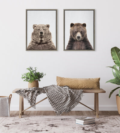 Sylvie Bear European Color Framed Canvas by kateandlaurel - product image 13 for Resin Society