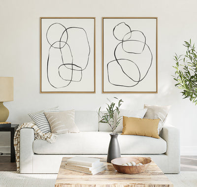 Sylvie Going in Circles Framed Textured Canvas Set by kateandlaurel - product image 10 for Resin Society