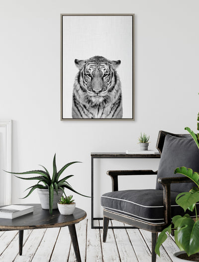 Sylvie Tiger Framed Canvas by Simon Te of Tai Prints by kateandlaurel - product image 4 for Resin Society