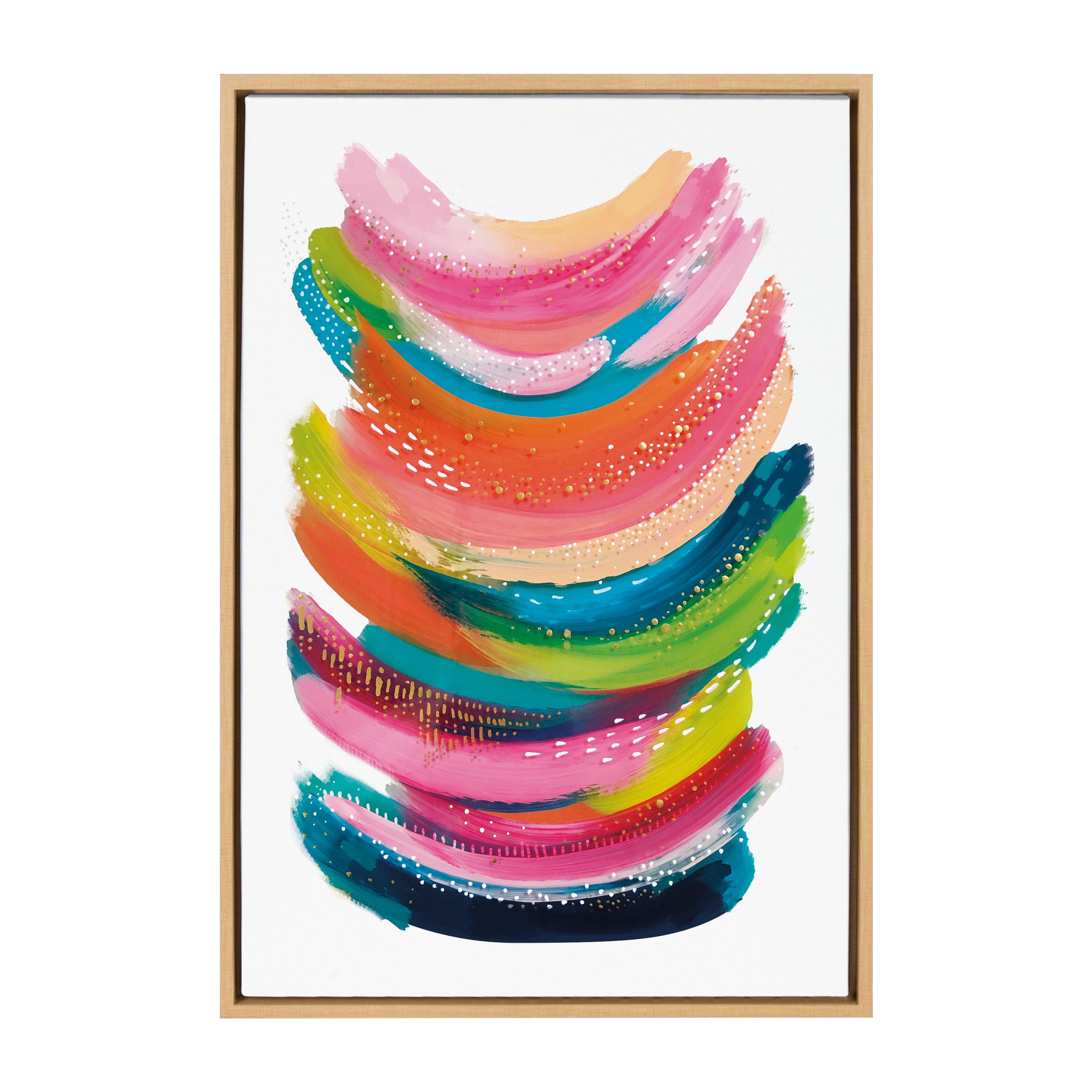 Sylvie Bright Abstract Framed Canvas