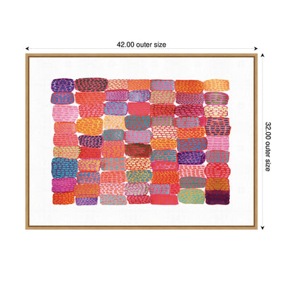 LD Palette Patchwork by Lordy Dordie Framed Canvas Wall Art Print