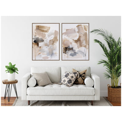 Earth Form No. 1 & No. 2 2 Piece Framed Canvas Wall Art Set