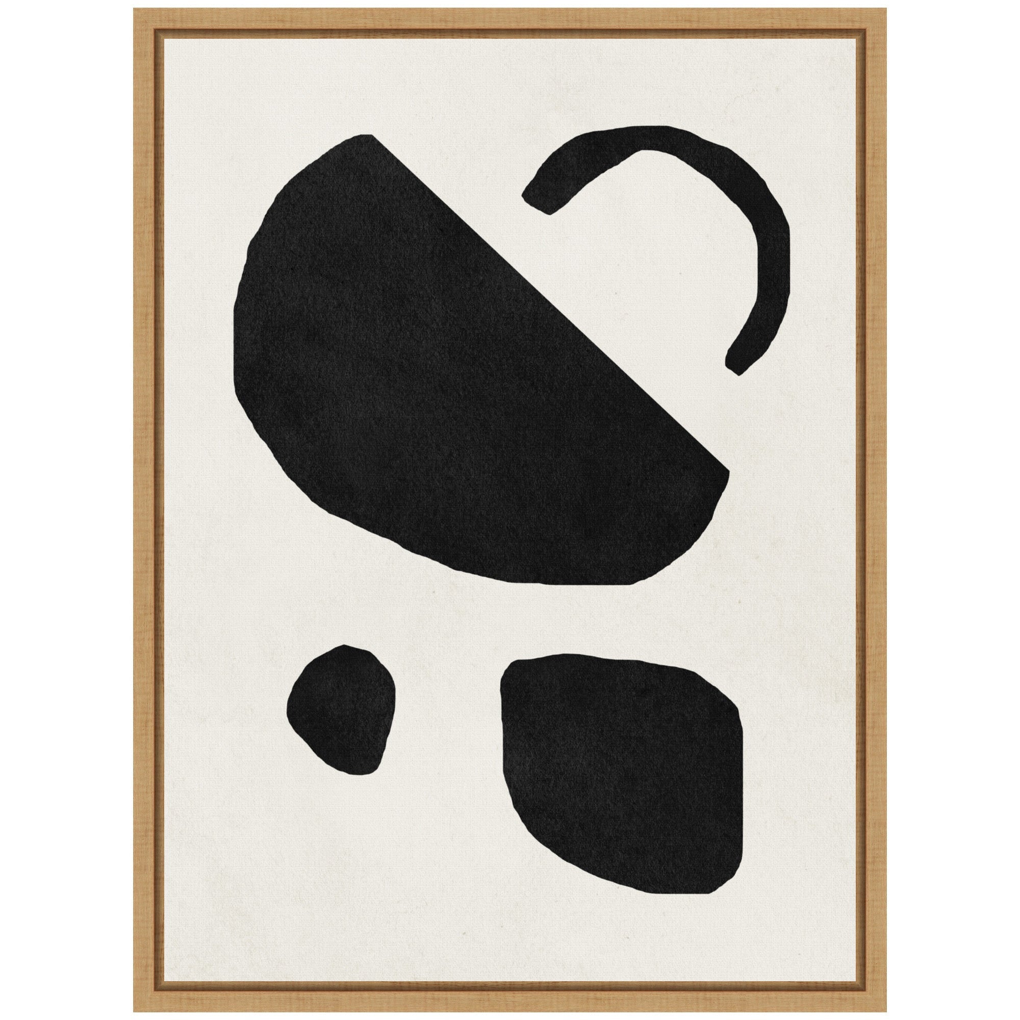 Sylvie Black Geometric Abstract 2 Framed Canvas by July Art Prints