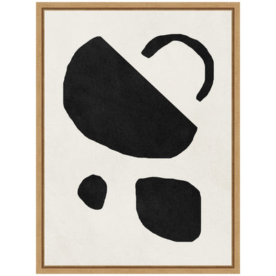 Sylvie Black Geometric Abstract 2 Framed Canvas by July Art Prints