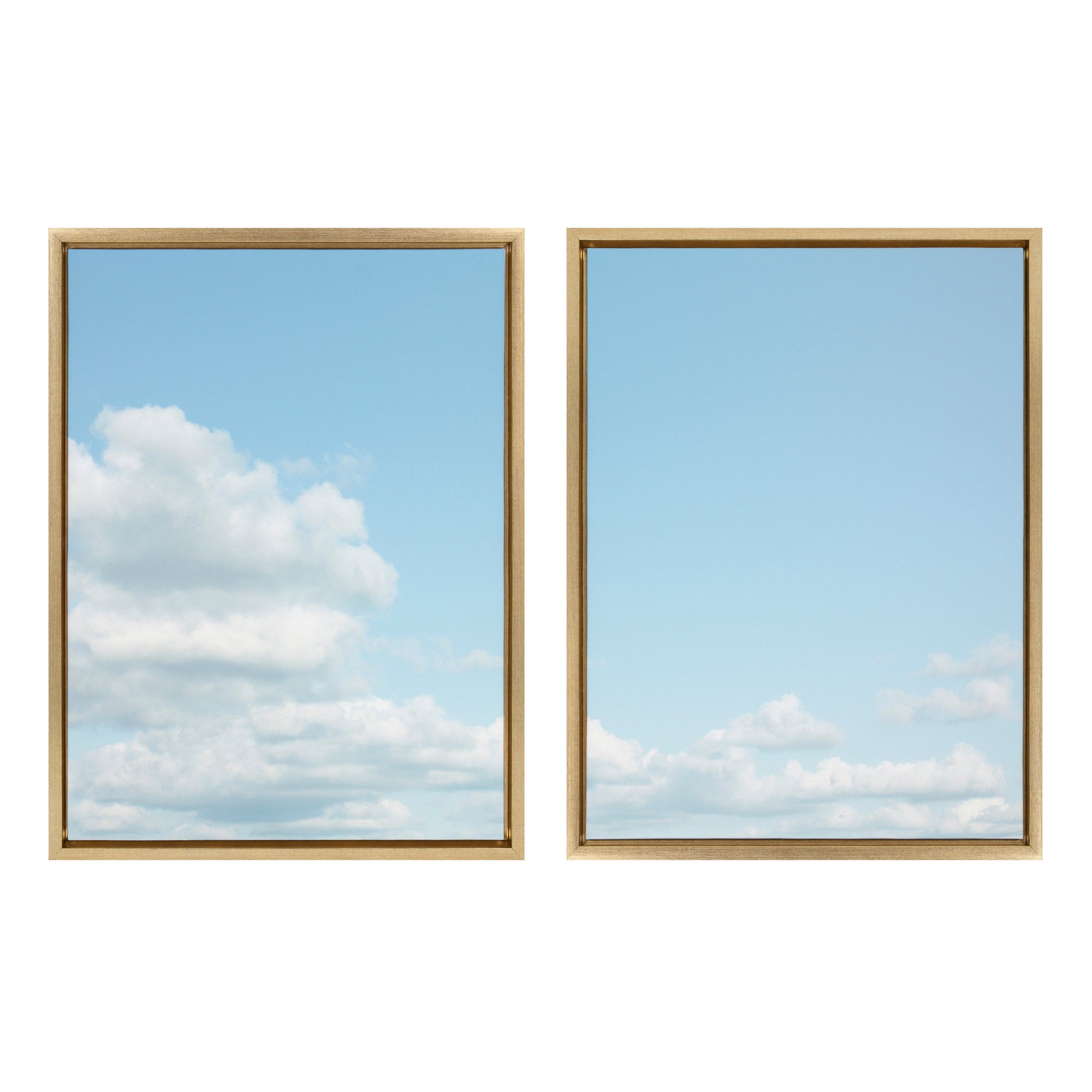 Sylvie Soft and Fluffy Clouds Framed Canvas by kateandlaurel - main product image for Resin Society