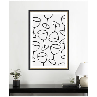 Wine Everywhere by Gabrielly Guedes Framed Wall Art Print