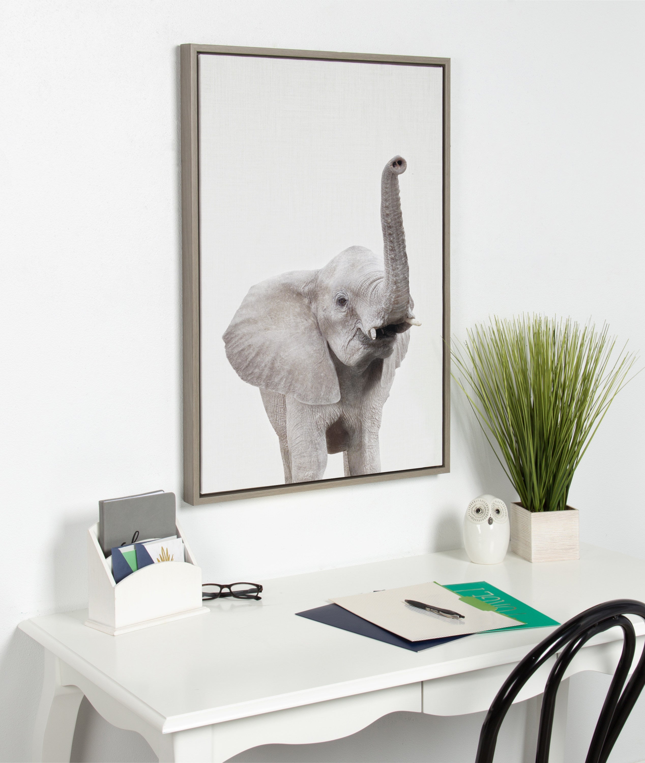 Sylvie Young Elephant Framed Canvas by Amy Peterson by kateandlaurel - product image 19 for Resin Society