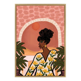 Sylvie Desert Wanderer Lady Framed Canvas by kateandlaurel - product image 9 for Resin Society