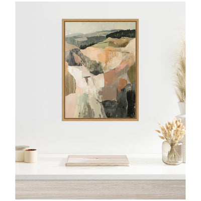 Sylvie Tonal Mountains I Framed Canvas by Amy Lighthall