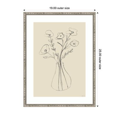 Floral Vase by Gabrielly Guedes Framed Wall Art Print