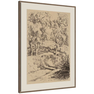Near Brantome 1928 Roger Fry framed canvas print by Nostalgia Prints, displayed on a wall