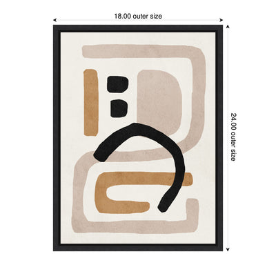 Sylvie Neutral Abstract 2 Minimal Modern Art Framed Canvas by July Art Prints