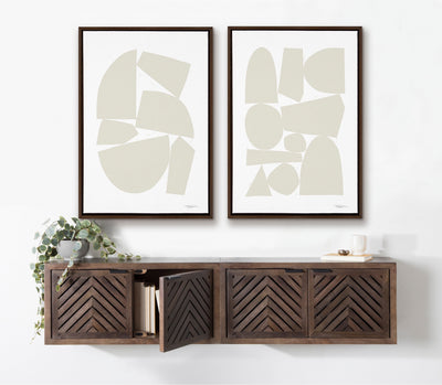 Sylvie Constructed II Neutral Framed Canvas