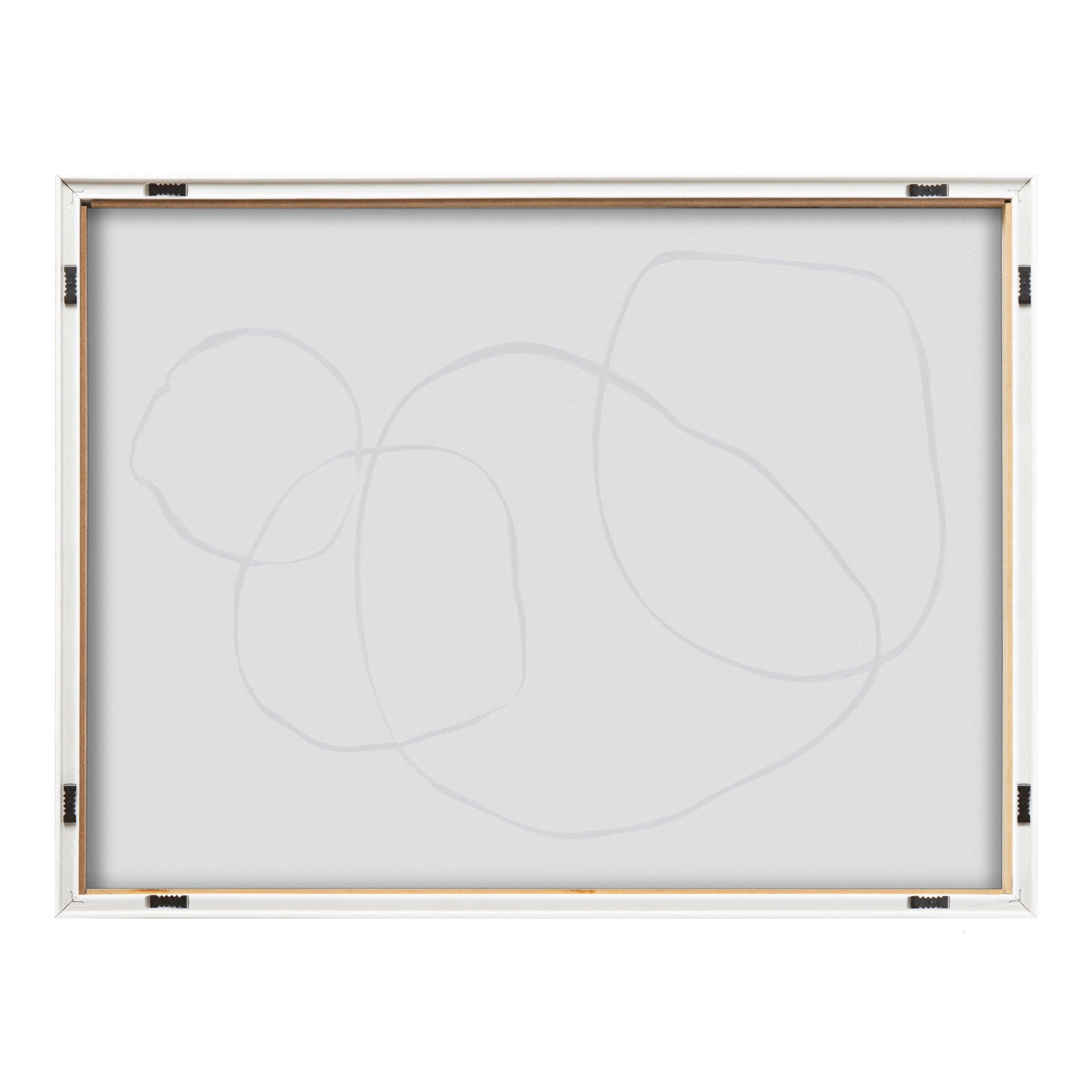 Blake 869 Going In Circles Framed Printed Glass by Teju Reval of