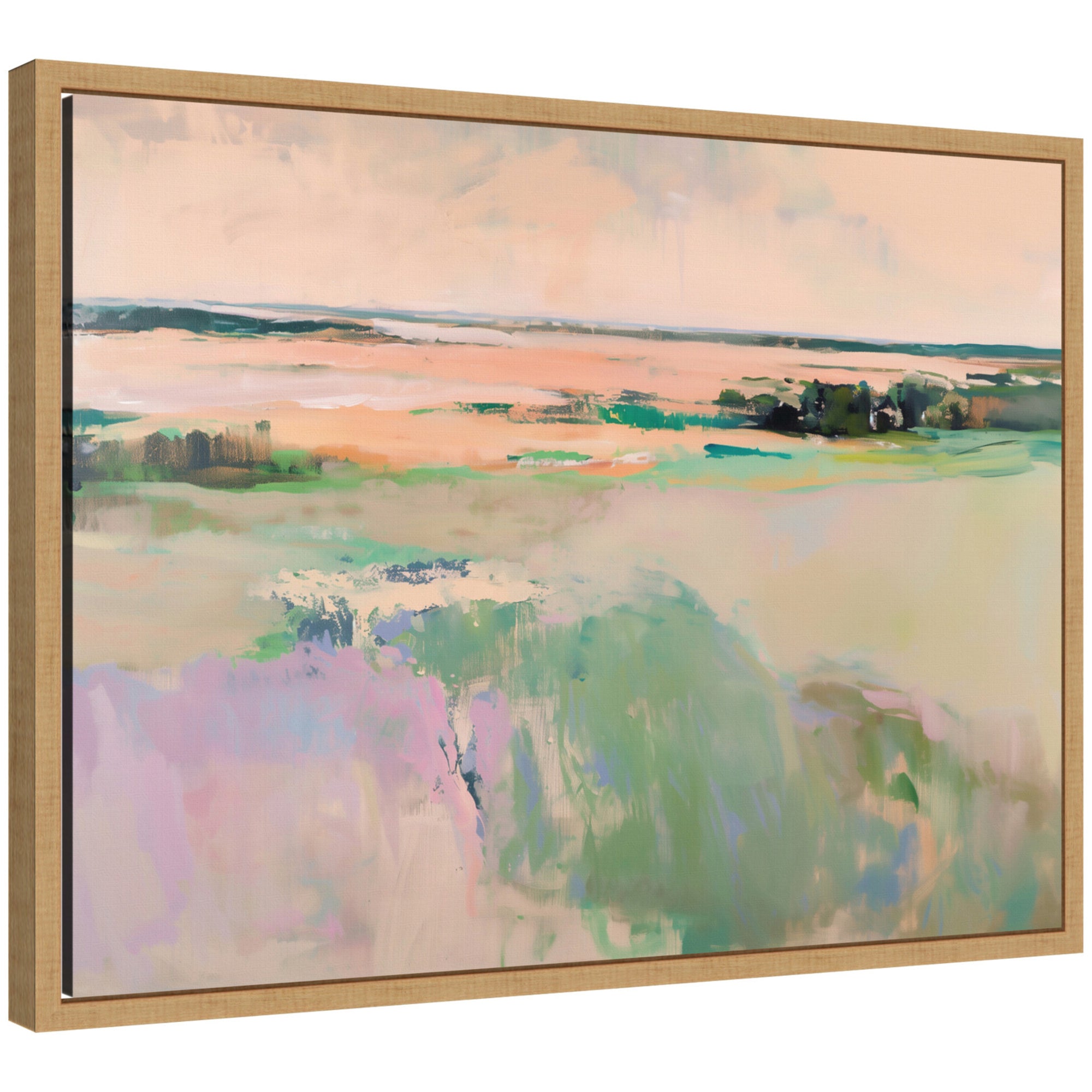 Sylvie Pastel Horizon III Framed Canvas by Amy Lighthall