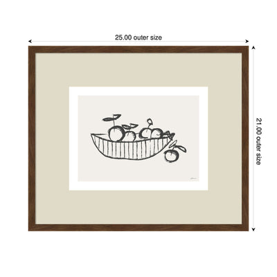 Orange Basket by Gabrielly Guedes Framed Wall Art Print
