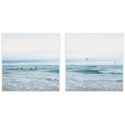Sylvie Ocean Swim 1 and 2 Framed Canvas Art Set by Stephanie Klatt
