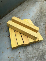 Hand-cut Osage Orange wooden pen turning blanks ready for lathe use