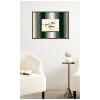 Love You More Positive Quote Framed Canvas Wall Art 18x24 in.