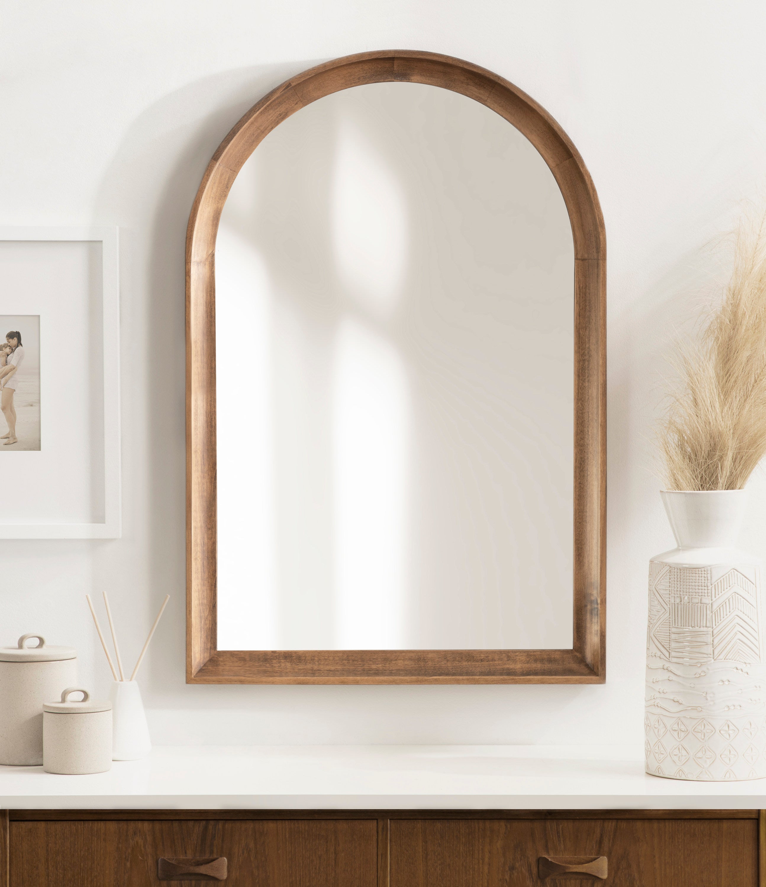 Hatherleigh Arch Wood Wall Mirror