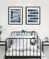 Sylvie Moon Phases Framed Canvas