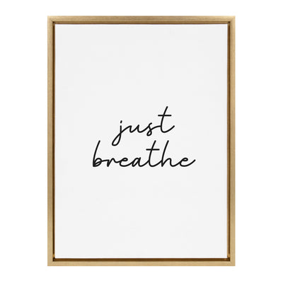 Sylvie Just Breathe BW Framed Canvas by kateandlaurel - product image 2 for Resin Society