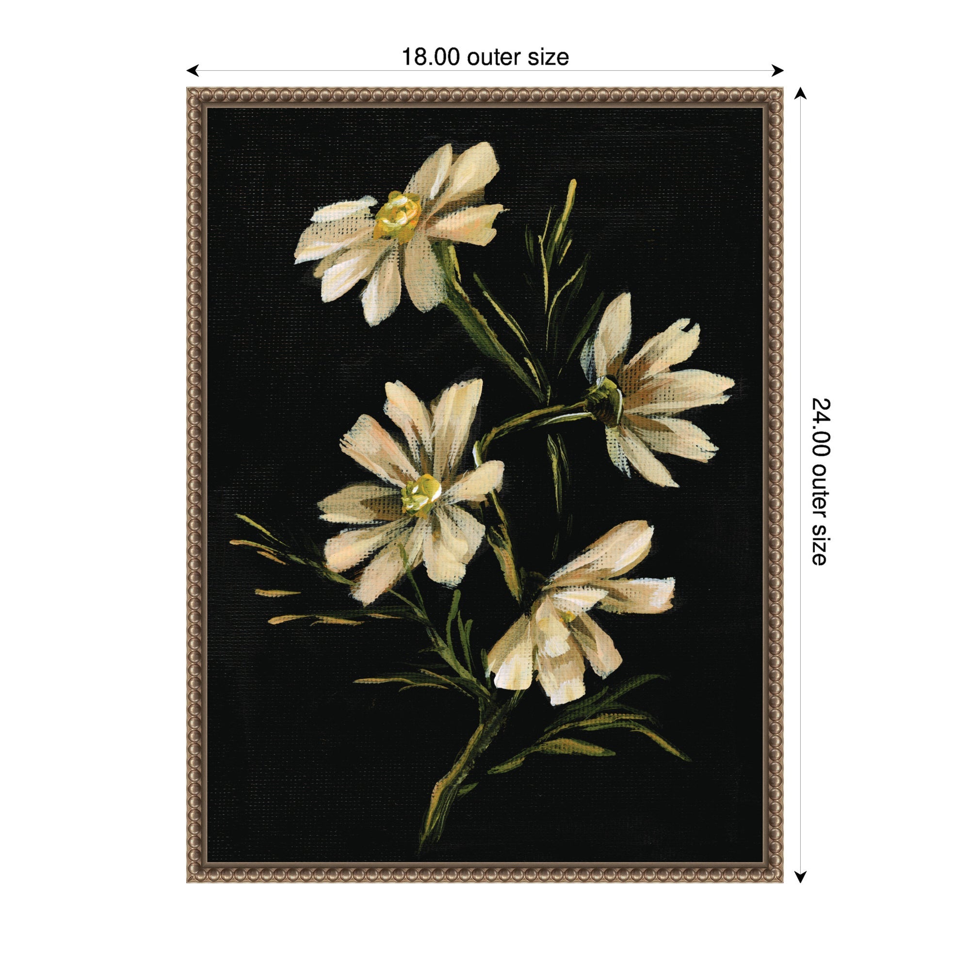 Sylvie Moody Floral 4 Framed Canvas by Annie Quigley
