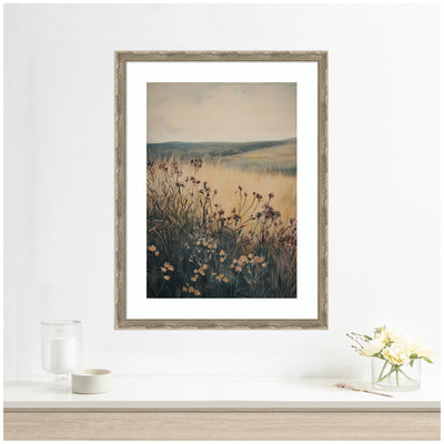 Landscape Wild Flower by Melloi Art Prints Framed Wall Art Print