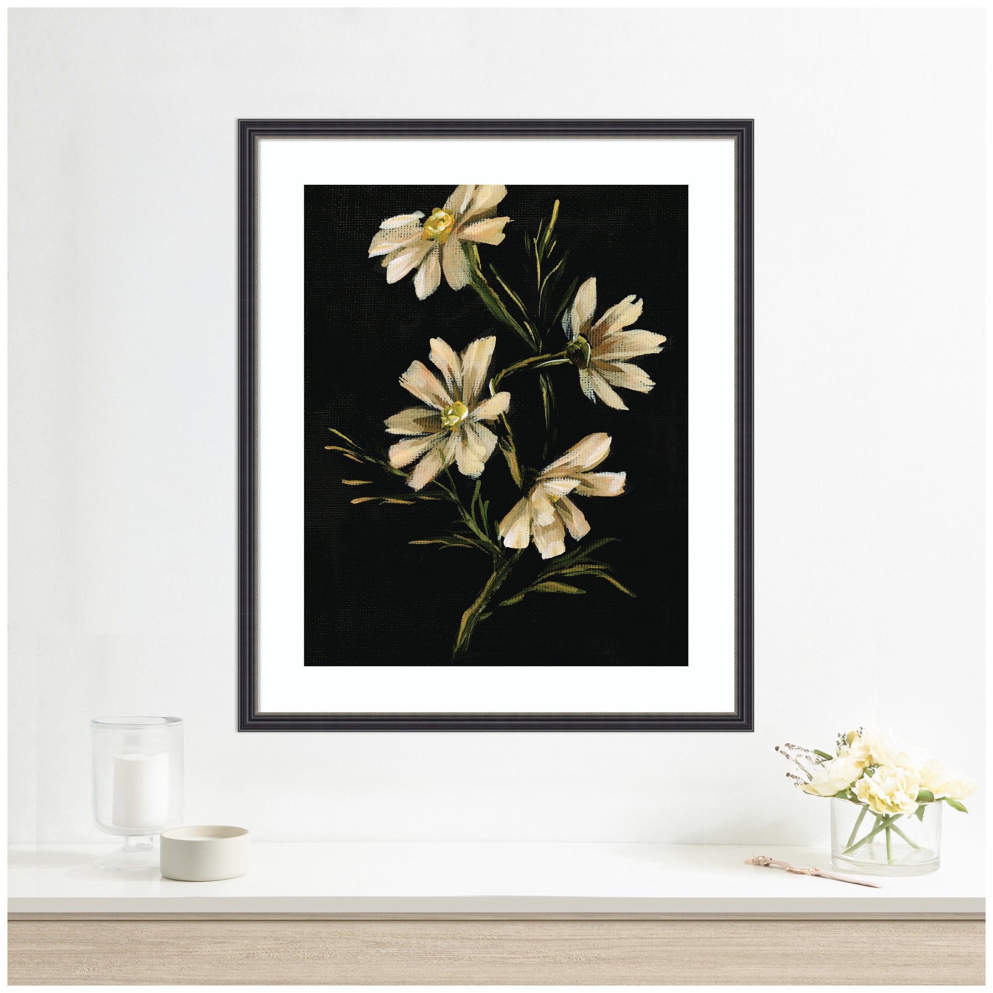 Framed Art Moody Floral 4 by Annie Quigley