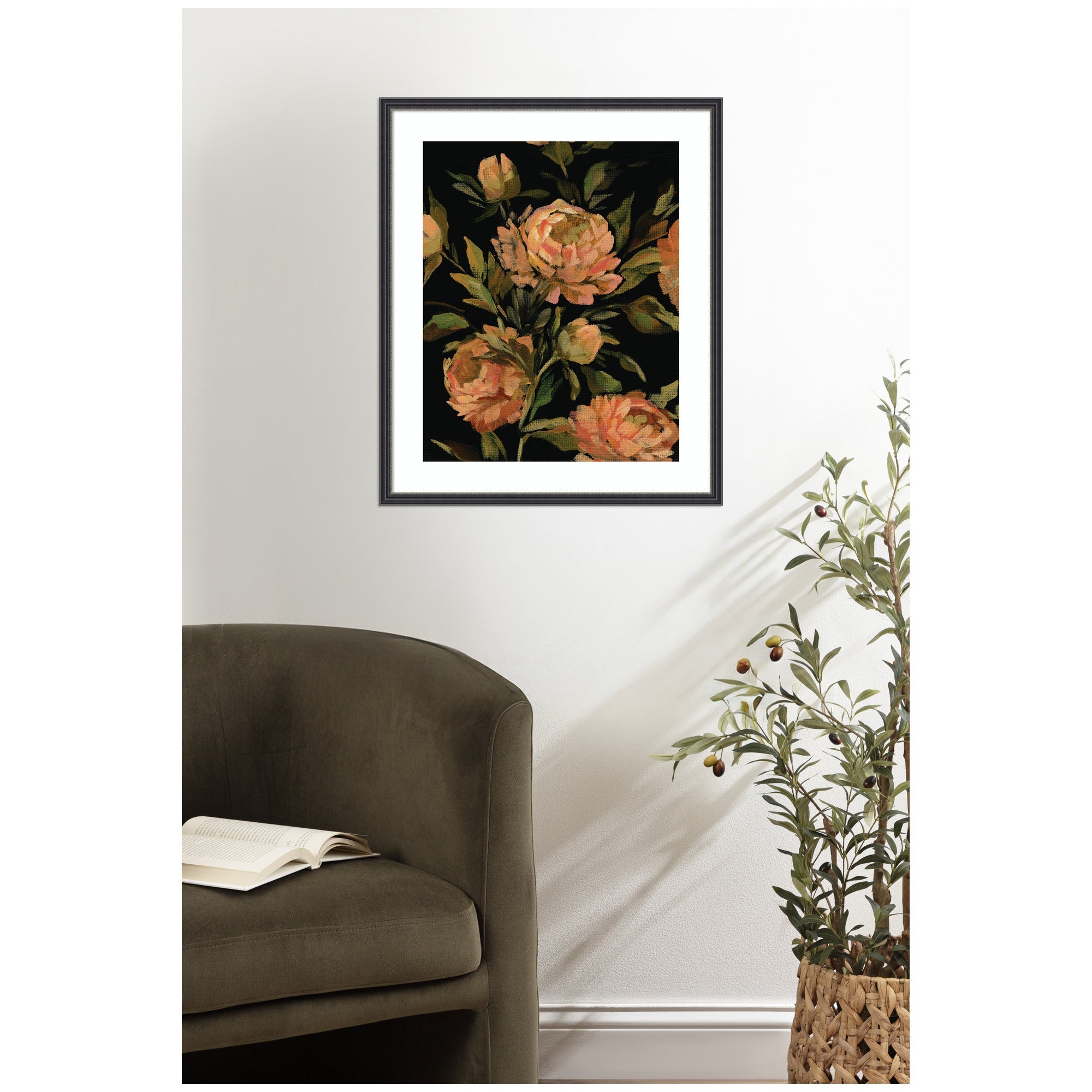 Framed Art Moody Floral 3 by Annie Quigley