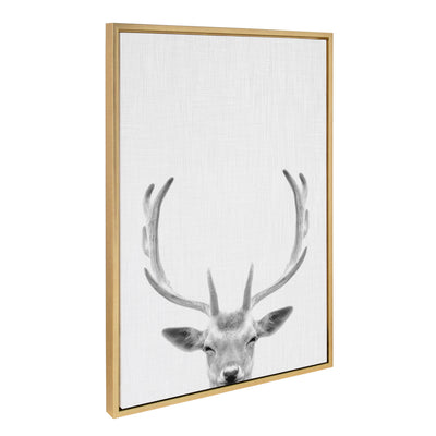 Sylvie Deer Portrait Framed Canvas by Simon Te Tai by kateandlaurel - product image 11 for Resin Society