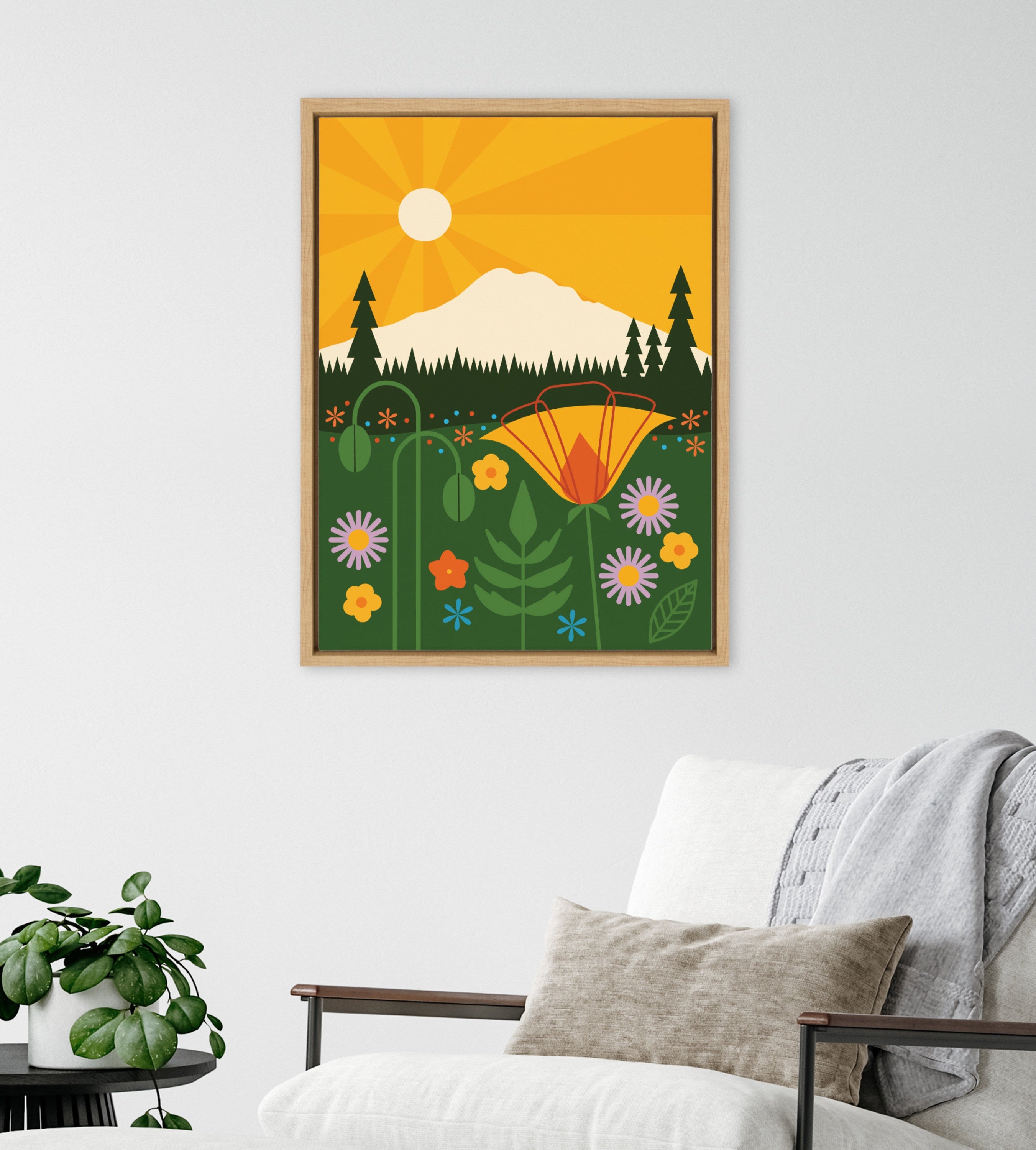 Sylvie Mt Rainier Framed Canvas